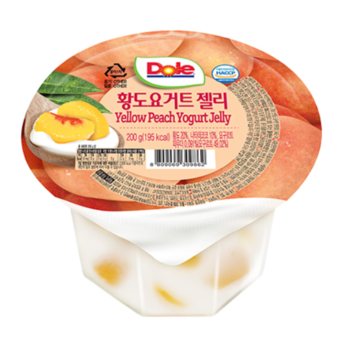 Dole)컵젤리 황도요거트 200g